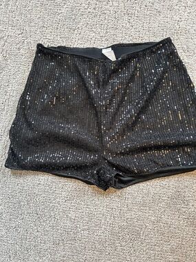 Black Sequin Women’s Party Shorts